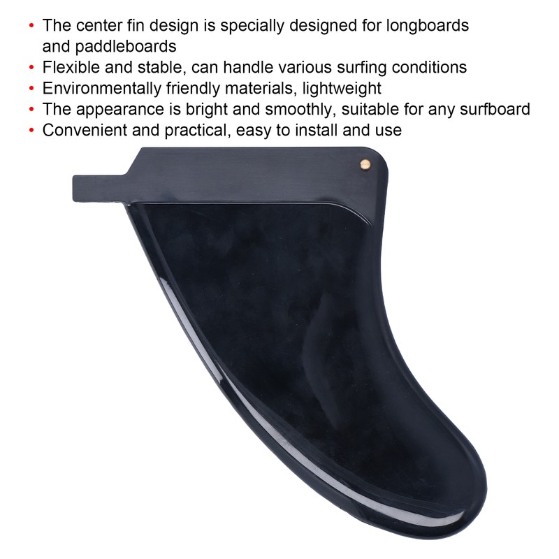 Single Surfboard Fin TPU Longboard Paddleboard Tail Fin Replacement Surfing