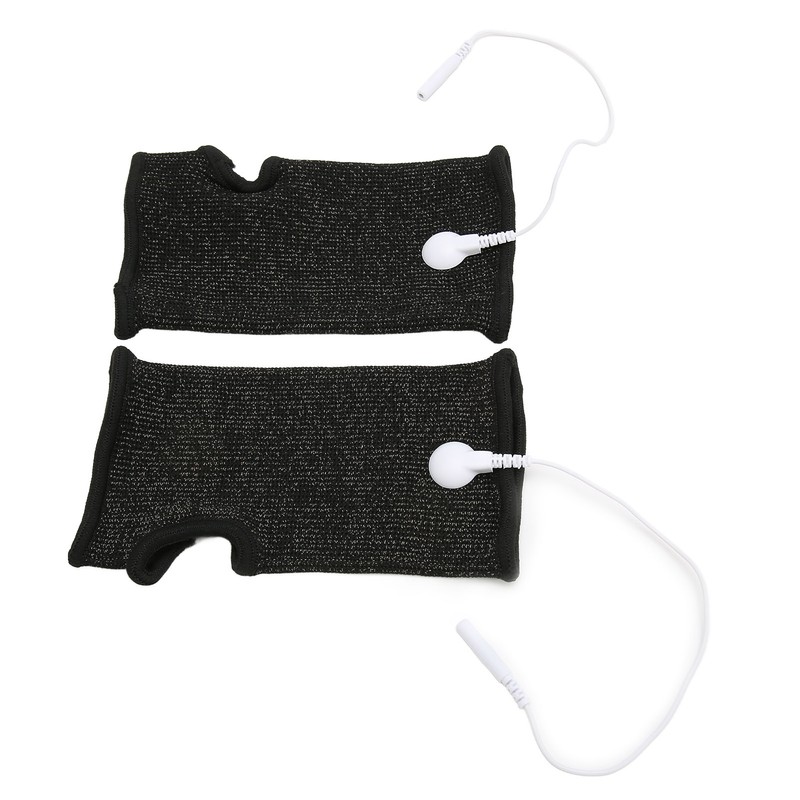 2pcs Conductive Wristband Reduce Pain Swelling Silver Fiber Elastic for