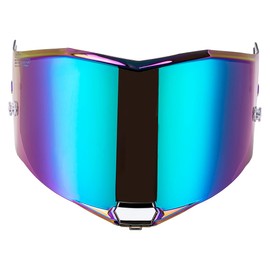 JQF Gear Helmet Shield for Thunder Helmets Face Visor Replacement (Rainbow)