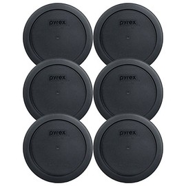 Pyrex 7201-PC 4 Cup Round Storage Cover for Glass Bowls (6, Black)