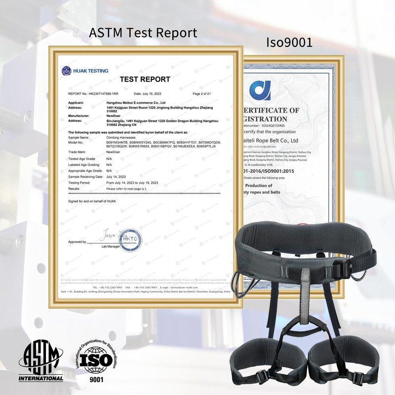 NewDoar Climbing Harness, Mountaineering Rock Climbing Harness, Half Body Harness