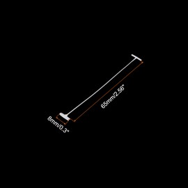 sourcing map 3000pcs Standard Tagging Gun Fasteners 2.8x0.3 Inch Plastic Tags Clothing Tag White 65mm/2.6inch Tags Barbs Attachments for All Standard Price Tag Gun