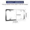 ELECTRONLUMEN Stainless Steel License Plate Frames Silver Fit Standard US