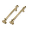 CABDM 2 Pack 4 Inch Hole Center Brushed Brass Cabinet