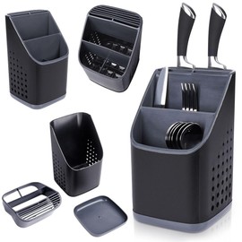 Vilde Cutlery Drainer Cutlery Basket Kitchen Utensil Holder Kitchen Organiser Cutlery Organiser Black
