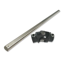 IMOOA Chrome 24" Steering Shaft & Black 3/4" DD x 13/16"-36 Spline Universal U Joint Kit