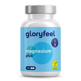Premium Magnesium Citrate 2,580 mg High Dose – 400 mg Elementary Magnesium Plus Vitamin B12 and B6 Per Daily Dose – 180 Vegan Capsules without Additives – Manufactured and Laboratory-Tested in Germany