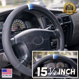 Unbranded Blue TRD Retro Stripes Steering Wheel Cover for 2016-2019 Toyota Tacoma 3rd Gen