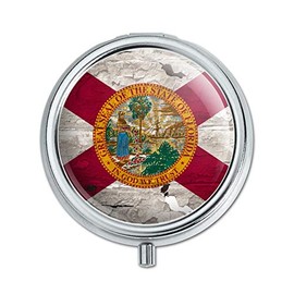 Rustic Florida State Flag Distressed USA Pill Case Trinket Gift Box