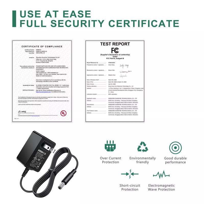 Fite ON WALL Charger AC Adapter for Generac XT8000E backup