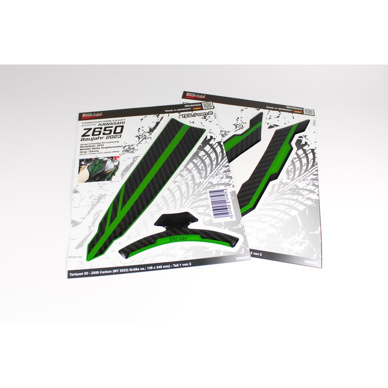 Tankpad 3D Tank Protector Carbon Look Compatible with Kawasaki Z650