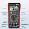 Digital Multimeter,Voltage Tester Electrical Tester 2000 Counts, Ranging Multi Meter