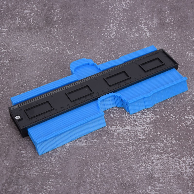 Contour Gauge ABS Plastic Multifunctional Irregular Ruler Woodwooking Measuring ToolBlue