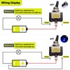 Taiss 2Pcs Rocker Toggle Switch Lighted 30A 12V DC SPST
