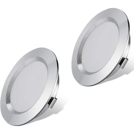 12 Volt Led Light for RV Boat Trailer Camper - Neutral 4500K 300 Lumens 3W, Low Voltage Recessed Light Dimmable, Pack of 2