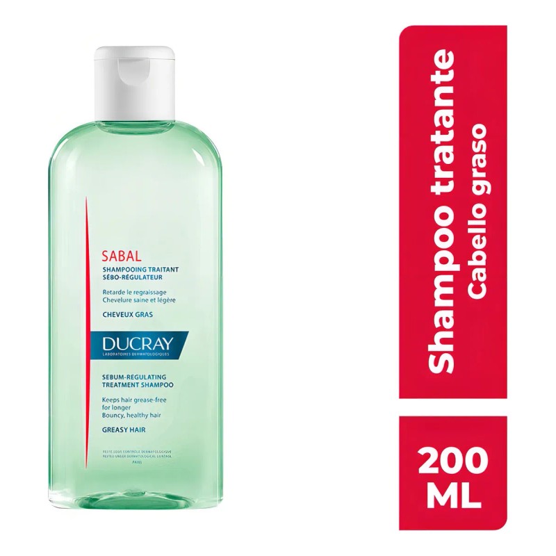 Ducray Sabal Shampoo Seborregulador Cabello Graso 200ml