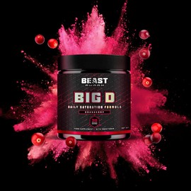 Beast Pharm | BIG D Daily Creatine Monohydrate Powder | 390g/30 Servings | Eddie Hall's | Cranberry