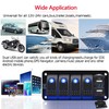 Purishion 4 Gang Rocker Switch Aluminum Panel with Voltmeter &