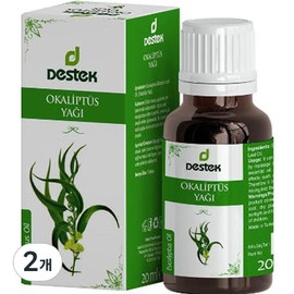 Destec Turkish Eucalyptus Aroma Essential Oil Concentrate Lid Dropper Type Random Delivery, 2 Pieces, 20ml / 데스텍 터키 유칼립투스 아로마 에센셜 오일 원액 뚜껑 스포이드 타입 랜덤발송, 2개, 20ml