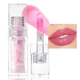 Colour Changing Lip Oil, Plumping Lip Gloss, Magic Colour Changing Lip Oil, Glitter Lip Gloss, Hydrating Lip Care Glitter Shine Liquid Lipstick Moisturizing Lip Gloss Sets for Teenage Girls (2#)