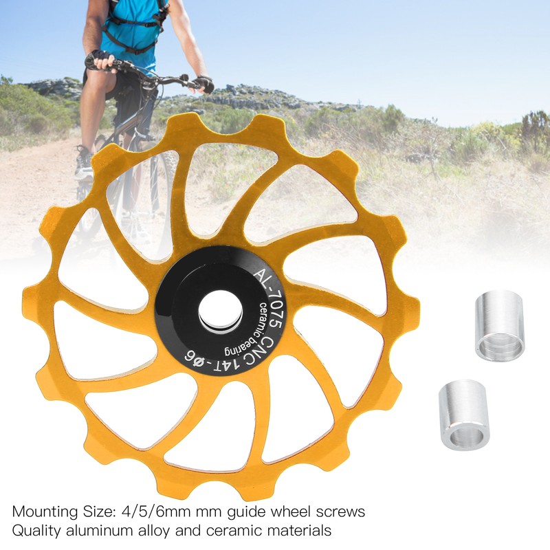 Cycling Bicycle Rear Pulley Bike Guide Roller Pulley Parts 14T