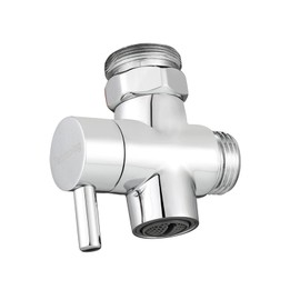 YINKE Brass Diverter Shower Head T-Type Adapter Shower Branching Wear Faucet Diverter Valve Branching Valve Switching Valve Adjustable for Bath Toilet Bathroom Faucet Parts