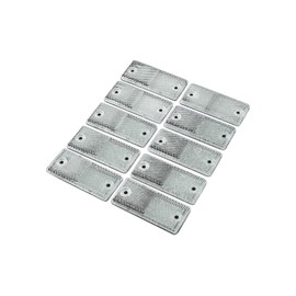 Jenson 10 x Trailer Rectangular White for Gate Posts Rear Reflectors Screw Fixing Trailer Reflector Suitable RV Truck Tractor Gate (White)
