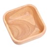 Rubber Wood Salad Bowl Handcrafted Simple Stylish Square Bowl Tableware