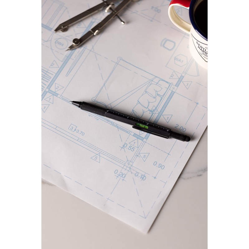 Gentlemen's Hardware 6-in-1 Multi-Tool Ball Point Pen Tooling Pen, 14.98cm