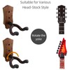 2pcs Guitar Wall Hanger Elegant Black Walnut Guitar Wall Mount