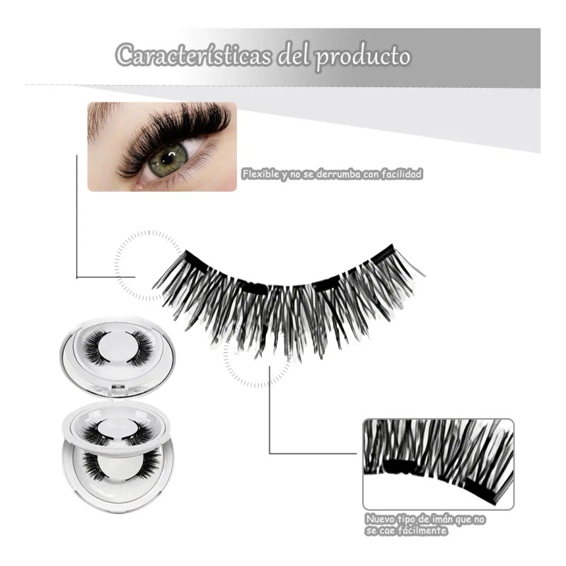 2 Pairs Of Magnetic False Eyelashes With Clips07 07