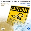 BTHUKO Safety Sign 12x12 inch, Danger Sign Watch Out for