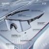 KAPVOE Photochromic UV400 Protection Clear Sports Sunglasses for Men Women