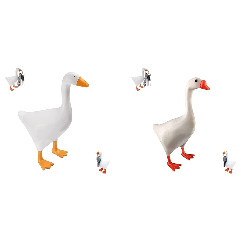 White Duck Magnetic Display Piece Resin Decoration Magnetic Goose Key