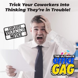 Laughing Smith Funny Office Pranks - Employee Warning Notice Prank (50 Sheets) - Gag Gifts for Coworkers - Fun Work Supplies & Stupid Desk Accessories Stuff for Adults Men Women Coworker Gift Items