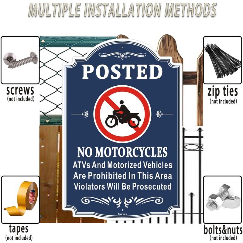 Posted No Motorcycle Prohibits ATVs And Motorized Vehicles Are Prohibited