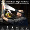 RFIUCH 2000LM Super Bright LED Rechargeable Headlamp, Zoomable Head lamp
