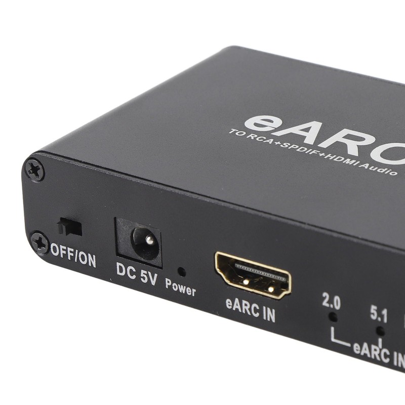 Audio Extractor, EARC Audio Converter to HDMI Optical/SPDIF L/R 3.5mm