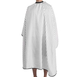 Profesional capa de barbero, Capa de corte de pelo, Delantal de corte de pelo Corte de pelo a rayas de moda Peluquería Capa de tintura para el cabello Paño para peluquería casera (22*15*3cm-Negro)