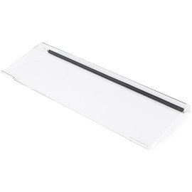 Clear  Tilted Computer Keyboard Holder for  Typing, Keyboard Stand with  Anti-Slip Strip, 17 x 5.7 Inch Keyboard Tray for Office Desk, Home, School - Color: Black 17in L* 5.7in W* 1.2in H