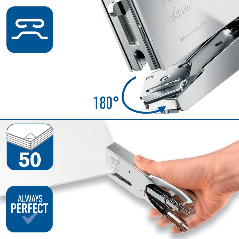 Rapid Classic K1 Stapling Pliers, 50 Sheet Capacity, Stapling and