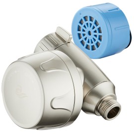 AquaCare Skin & Hair - World's Only Universal Shower Water Filter for All Shower Head Types with ON/OFF Filtration Modes, Instant Cartridge Reload & Stay-Clean American KDF Cartridge, Satin Nickel