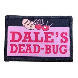 King of The Hill Dales Dead Bug Morale Patch Removable Hook and Loop for Molle Gear, Operator Hat, Rucksack, Pack Bag, Backpack, Made in The USA