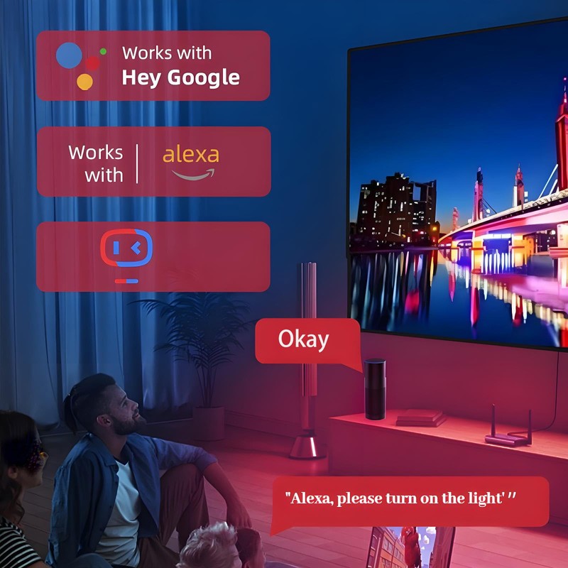 wacuaao 12.5ft LED TV Backlight for 55-65" TVs | HDMI