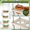 FillTouch 4 Tiered Hanging Herb Planters Hanging Herb Garden Wall
