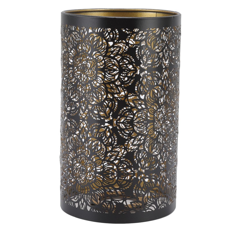 Lamp Shade Hollow Carving Metal Cylindrical Circular Pattern E27 E26