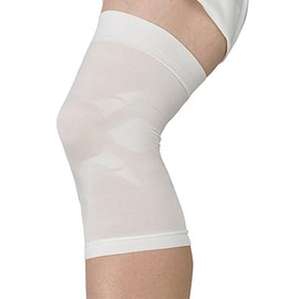 D&M 109332 109332 Asmedy Knee Supporter, For Knees, 1 Piece, Left & Right Use, Made in Japan, White, One Size, Comfortable, Cool, Sleeve Type, Cool, Sweat Absorbent, Quick Drying, Support, Sports