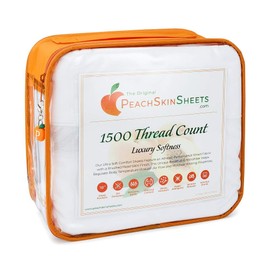 PeachSkinSheets Night Sweats: The Original Moisture Wicking, 1500tc California King Sheet Set Classic White