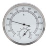 Aqur2020 Stainless Steel Sauna Room Thermometer Hygrometer Steam Room Thermometer