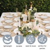 MATANA 25 Premium White Plastic Dessert Plates with Silver Rim,